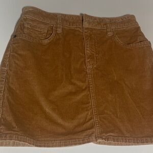 Corduroy Mini Skirt in Camel